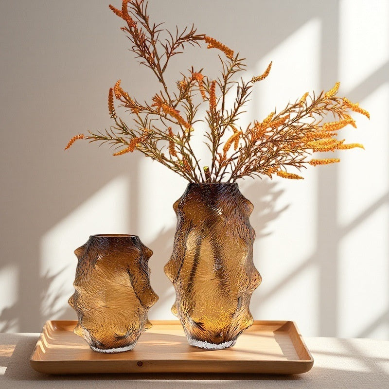 Modern Minimalist Irregular Sea Cucumber Glass Vase