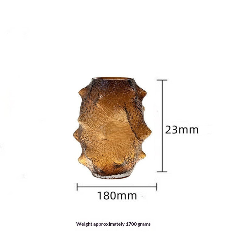 Modern Minimalist Irregular Sea Cucumber Glass Vase