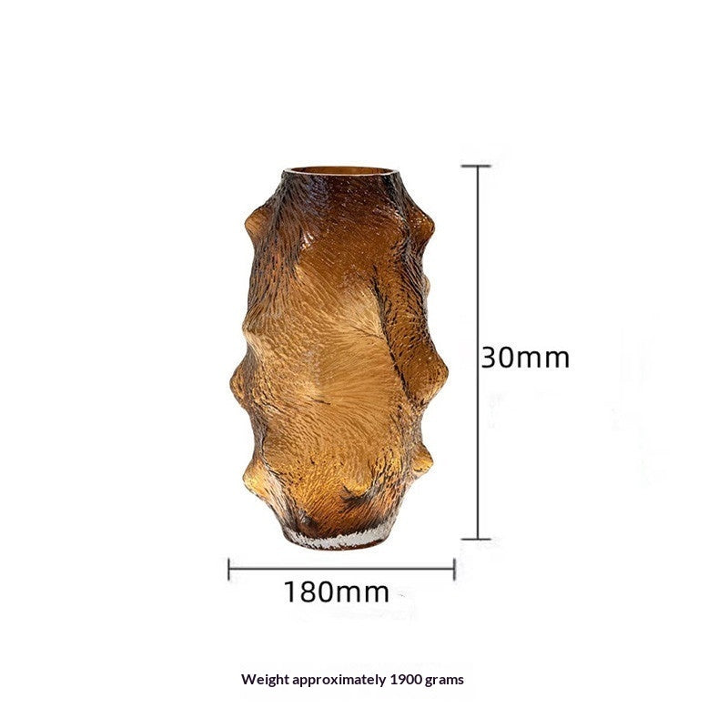 Modern Minimalist Irregular Sea Cucumber Glass Vase