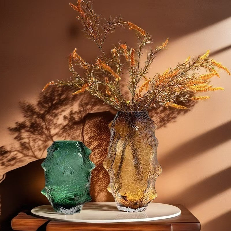 Modern Minimalist Irregular Sea Cucumber Glass Vase