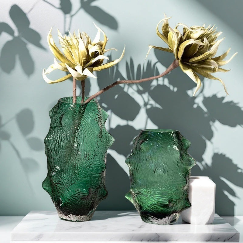 Modern Minimalist Irregular Sea Cucumber Glass Vase